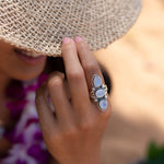 Moonstone Ring ~  Sterling Silver 925 ~ Handmade ~ Gemstone ~ Statement ~ Everyday ~ Hippie ~Bohemian~June Birthstone ~ MR246
