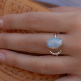 Moonstone Ring ~ Sterling Silver 925 ~MR003 - Maresia Jewelry