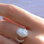 Moonstone Ring ~ Sterling Silver 925 ~MR003 - Maresia Jewelry