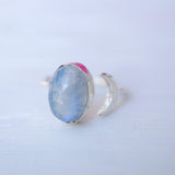 Moonstone Ring ~ Sterling Silver 925 ~MR003 - Maresia Jewelry