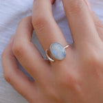 Moonstone Ring ~ Sterling Silver 925 ~MR003 - Maresia Jewelry