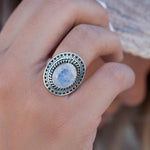 Moonstone Ring ~ Sterling Silver 925 ~ MR024 - Maresia Jewelry