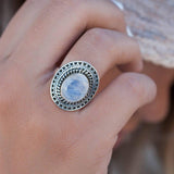 Moonstone Ring ~ Sterling Silver 925 ~ MR024 - Maresia Jewelry