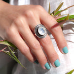 Moonstone Ring ~ Sterling Silver 925 ~ MR024 - Maresia Jewelry