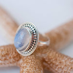 Moonstone Ring ~ Sterling Silver 925 ~ MR031 - Maresia Jewelry