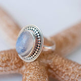 Moonstone Ring ~ Sterling Silver 925 ~ MR031 - Maresia Jewelry