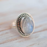 Moonstone Ring ~ Sterling Silver 925 ~ MR031 - Maresia Jewelry