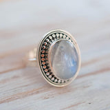 Moonstone Ring ~ Sterling Silver 925 ~ MR031 - Maresia Jewelry