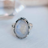 Moonstone Ring ~ Sterling Silver 925 ~ MR092 - Maresia Jewelry