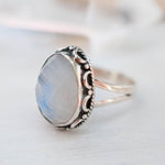 Moonstone Ring ~ Sterling Silver 925 ~ MR092 - Maresia Jewelry