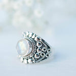 Moonstone Ring ~ Sterling Silver 925 ~MR104A - Maresia Jewelry