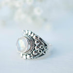 Moonstone Ring ~ Sterling Silver 925 ~MR104A - Maresia Jewelry