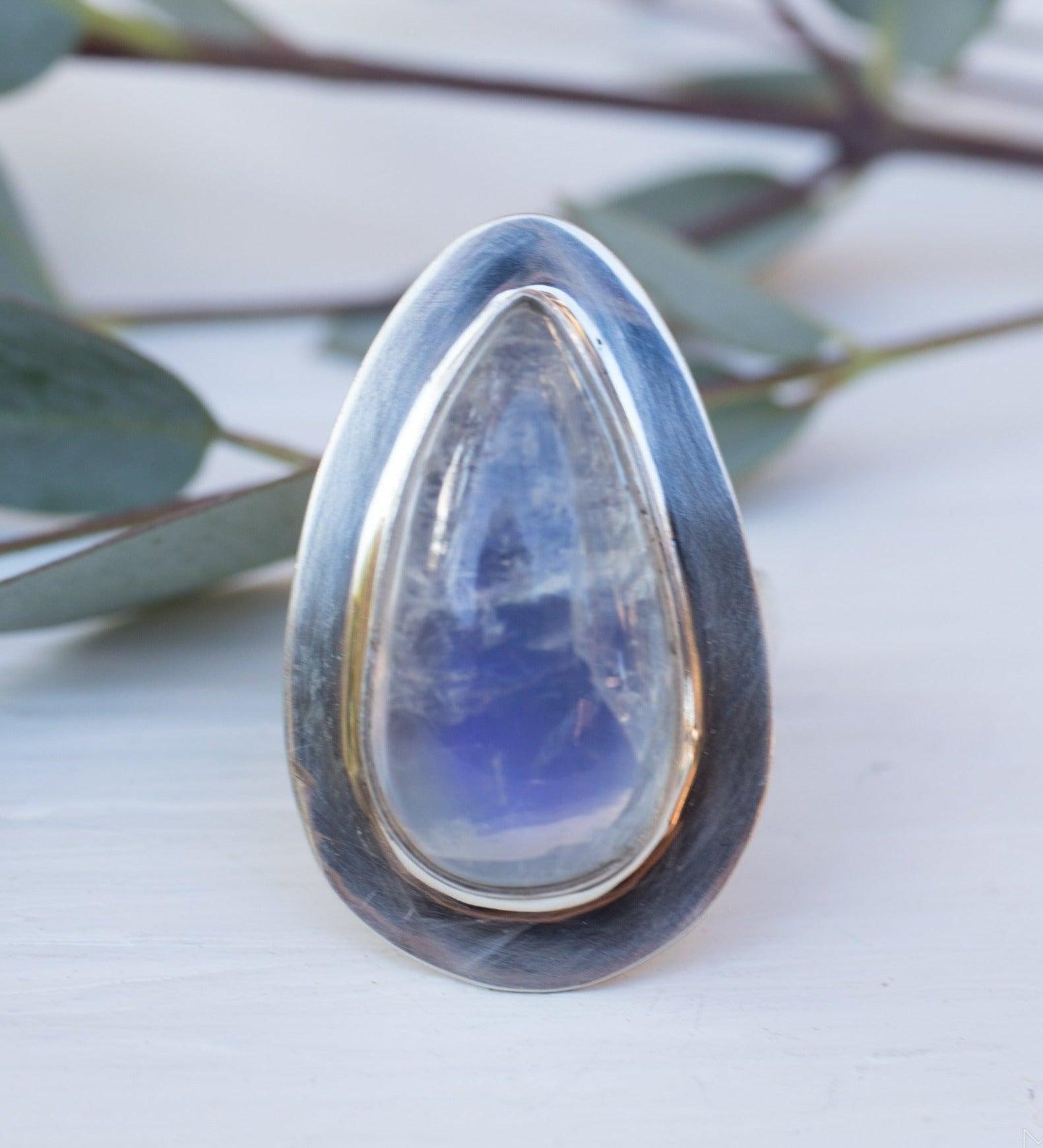 Moonstone Ring ~ Sterling Silver 925 ~ MR075 - Maresia Jewelry