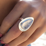 Moonstone Ring ~ Sterling Silver 925 ~ MR075 - Maresia Jewelry