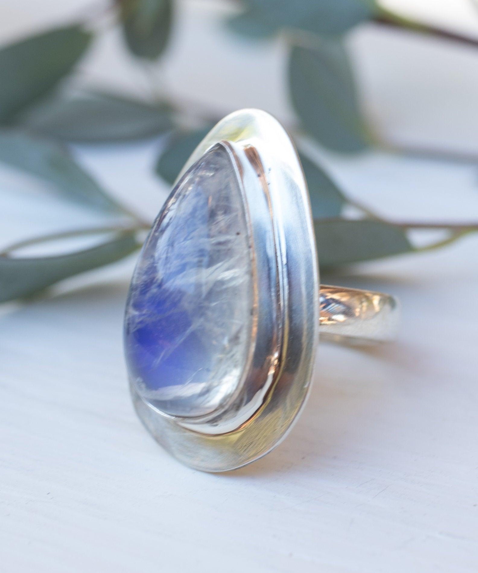 Moonstone Ring ~ Sterling Silver 925 ~ MR075 - Maresia Jewelry
