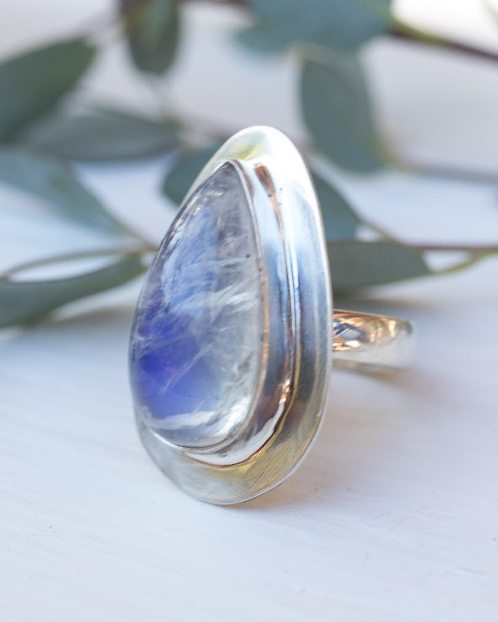 Moonstone Ring ~ Sterling Silver 925 ~ MR075 - Maresia Jewelry