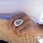 Moonstone Ring ~ Sterling Silver 925 ~ MR075 - Maresia Jewelry