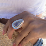 Moonstone Ring ~ Sterling Silver 925 ~ MR075 - Maresia Jewelry