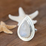 Moonstone Ring ~ Sterling Silver 925 ~ MR108B - Maresia Jewelry