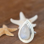 Moonstone Ring ~ Sterling Silver 925 ~ MR108B - Maresia Jewelry