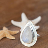 Moonstone Ring ~ Sterling Silver 925 ~ MR108B - Maresia Jewelry