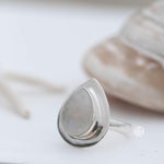 Moonstone Ring ~ Sterling Silver 925 ~ Handmade ~ Gemstone ~ Big ~ Hippie ~ Gypsy ~ Boho ~ Bohemian ~ Tear Drop ~ Stunning~MR108C