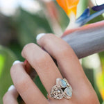 Moonstone Ring  ~ Sterling Silver 925 ~MR142 - Maresia Jewelry