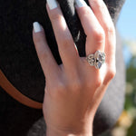 Moonstone Ring  ~ Sterling Silver 925 ~MR142 - Maresia Jewelry