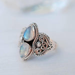 Moonstone Ring  ~ Sterling Silver 925 ~MR142 - Maresia Jewelry