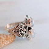 Moonstone Ring  ~ Sterling Silver 925 ~MR142 - Maresia Jewelry