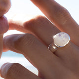 Moonstone Ring ~ Sterling Silver 925 ~MR156 - Maresia Jewelry