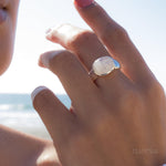 Moonstone Ring ~ Sterling Silver 925 ~MR156 - Maresia Jewelry