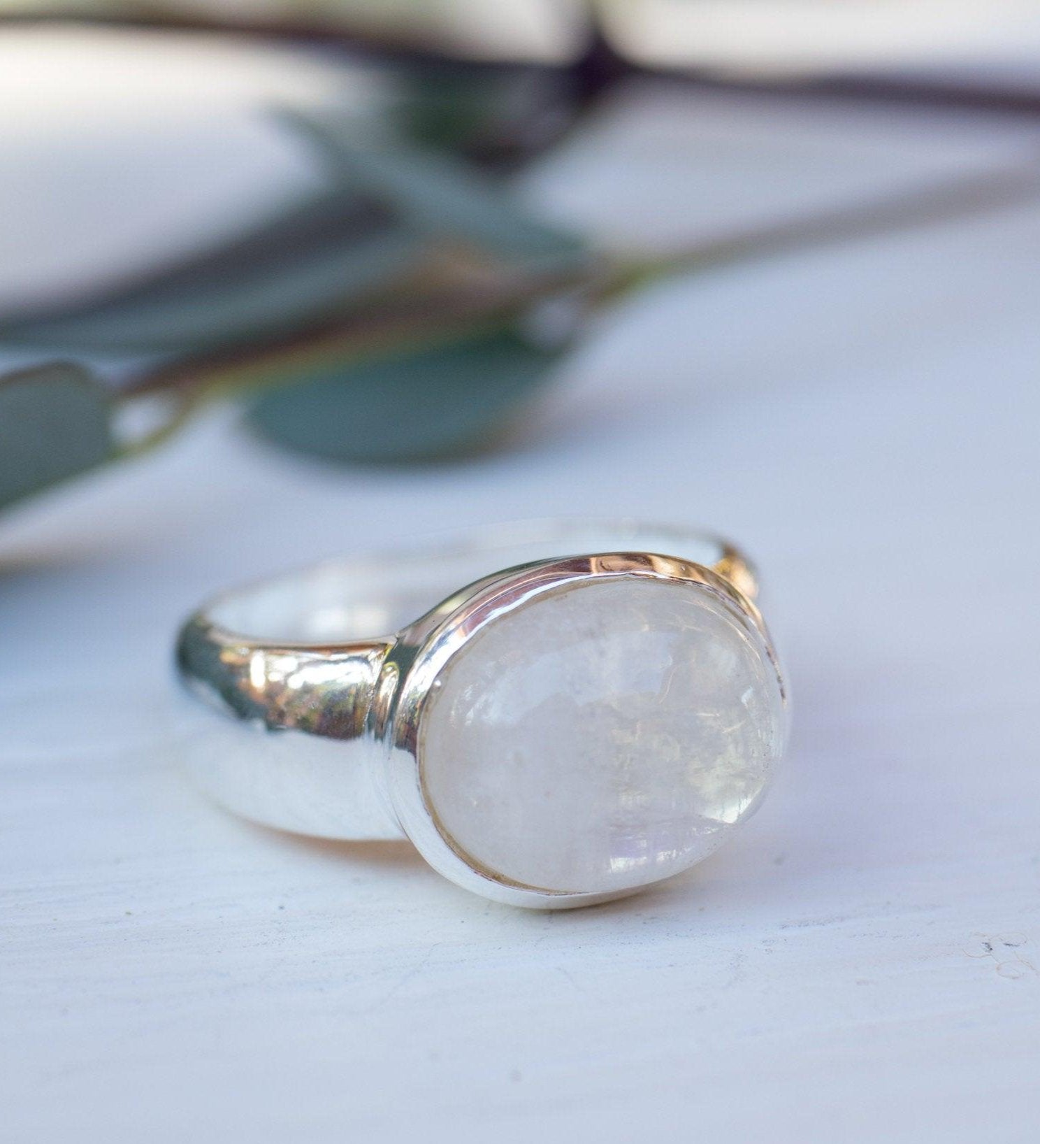 Moonstone Ring ~ Sterling Silver 925 ~MR156 - Maresia Jewelry