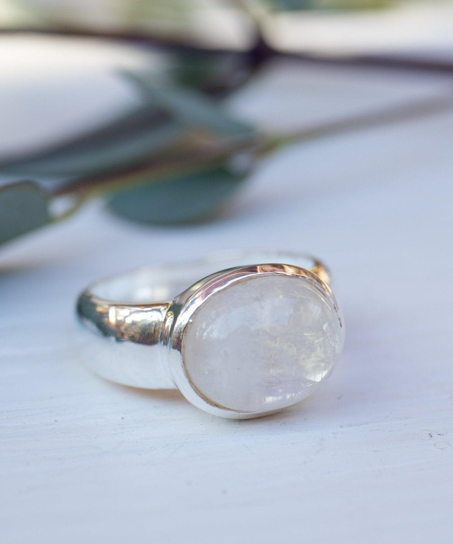 Moonstone Ring ~ Sterling Silver 925 ~MR156 - Maresia Jewelry