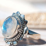 Moonstone Ring ~ Sterling Silver 925 ~ MR175 - Maresia Jewelry