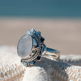 Moonstone Ring ~ Sterling Silver 925 ~ MR175 - Maresia Jewelry