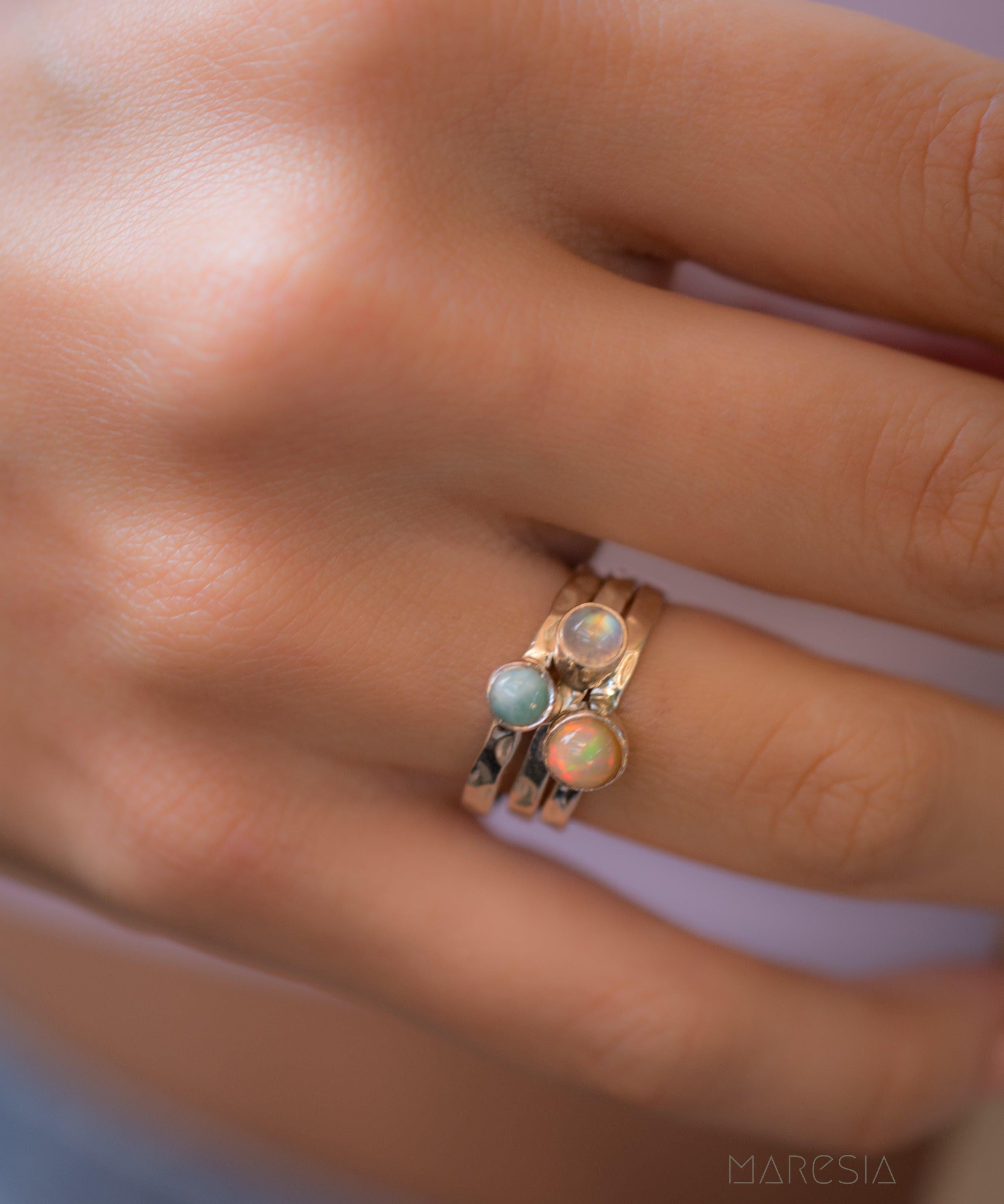 Moonstone Ring~ Sterling Silver 925 ~ MR207 - Maresia Jewelry