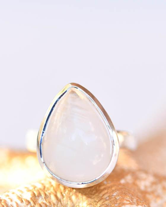 Moonstone Ring ~Sterling Silver 925 ~ MR219 - Maresia Jewelry