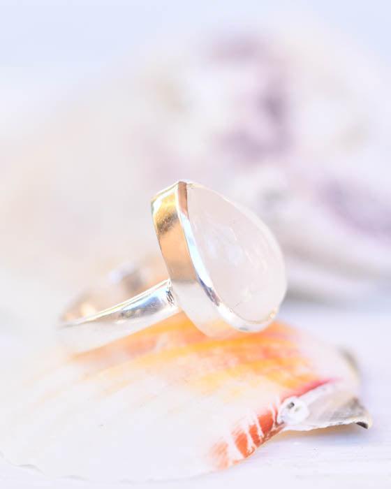 Moonstone Ring ~Sterling Silver 925 ~ MR219 - Maresia Jewelry