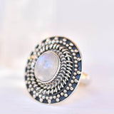 Moonstone Ring ~Sterling Silver 925 ~ MR220 - Maresia Jewelry