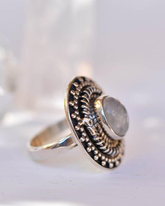 Moonstone Ring ~Sterling Silver 925 ~ MR220 - Maresia Jewelry