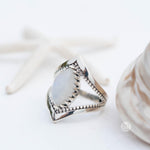 Moonstone Ring~ Sterling Silver 925 ~ Handmade ~ Gemstone ~Statement Tear Drop stone ~ Hippie ~Bohemian~June Birthstone~c