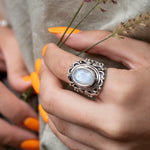 Moonstone Ring ~ Sterling Silver 925 ~ MR268 - Maresia Jewelry