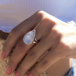 Moonstone Ring ~ Sterling Silver 925 ~MR071 - Maresia Jewelry