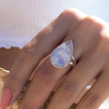 Moonstone Ring ~ Sterling Silver 925 ~MR071 - Maresia Jewelry