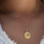 Moonstone Round Pendant ~ Gold Plated over Sterling Silver ~ Necklace ~ minimalist ~ Delicate ~ Everyday Jewelry ~MN145