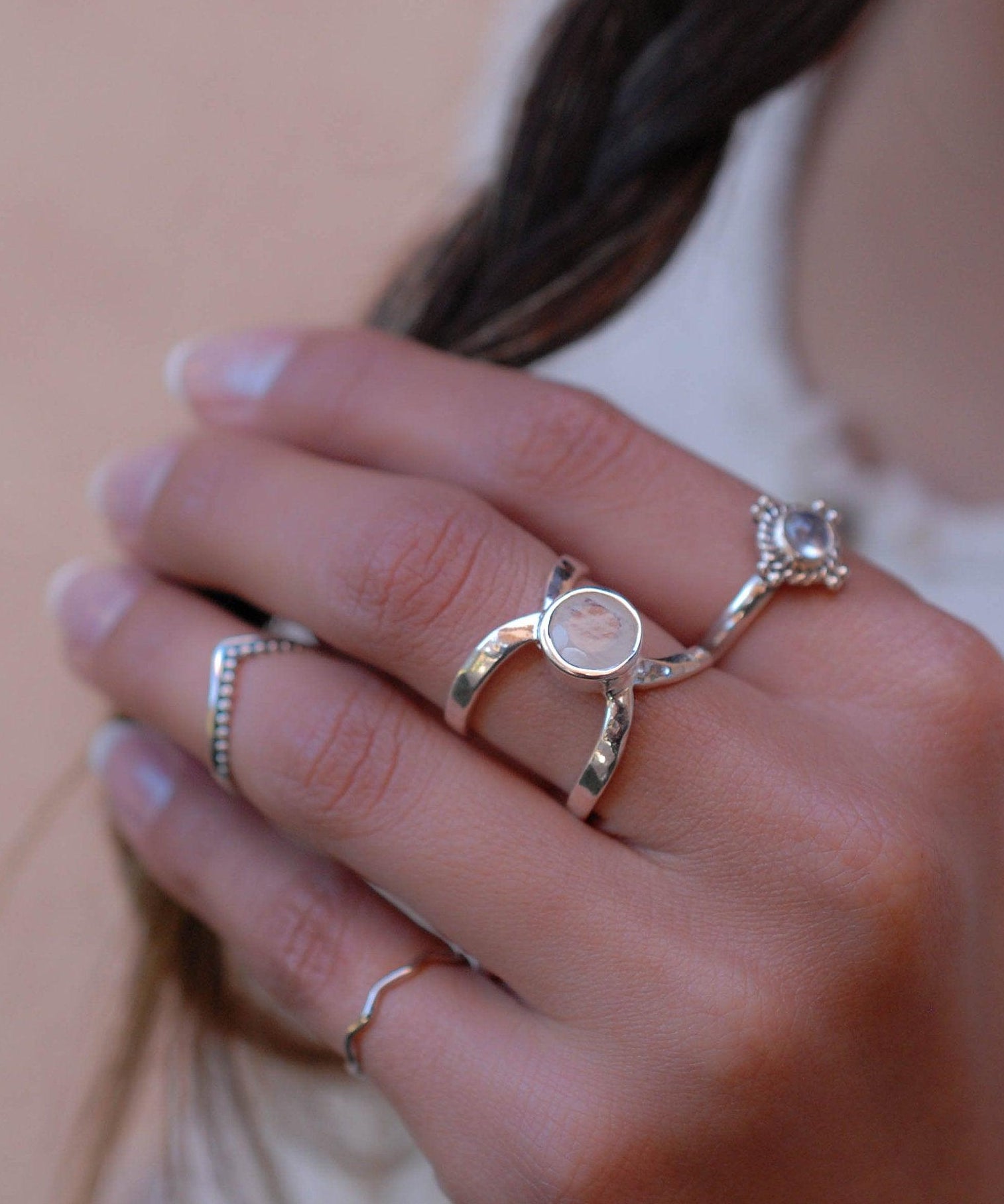Moonstone ~ Sterling Silver 925 ~ MR002 - Maresia Jewelry