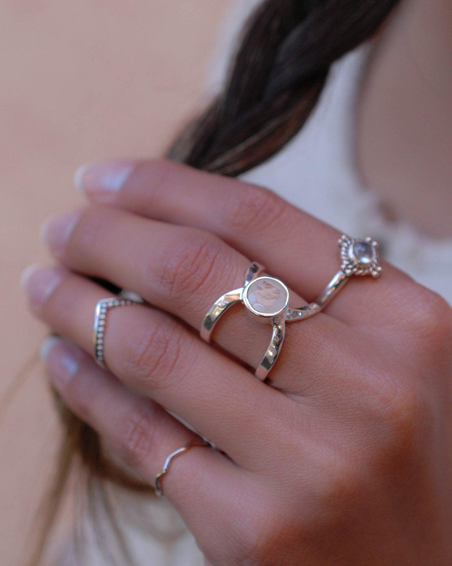 Moonstone ~ Sterling Silver 925 ~ MR002 - Maresia Jewelry