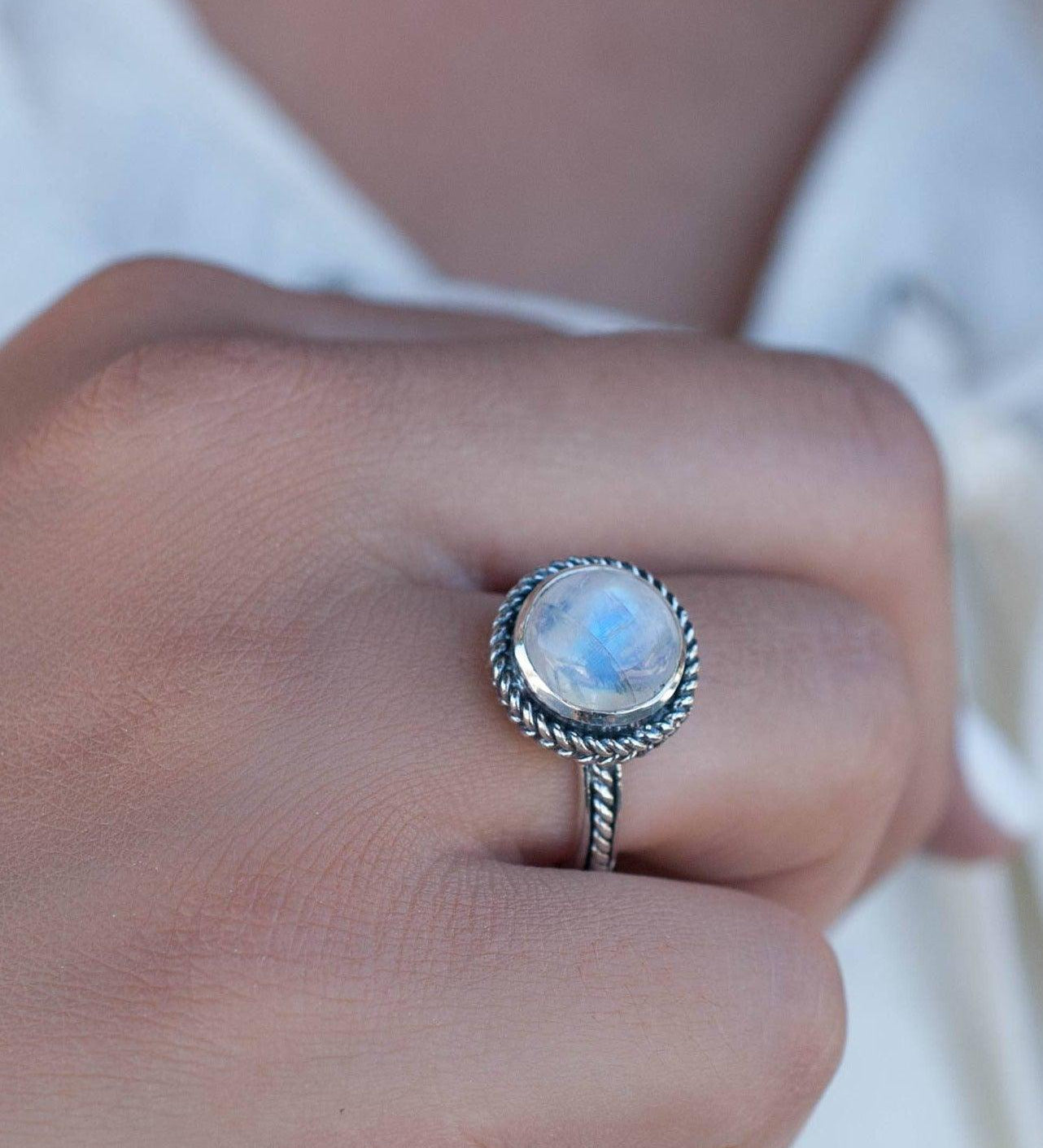 Moonstone ~ Sterling Silver 925 ~MR018 - Maresia Jewelry