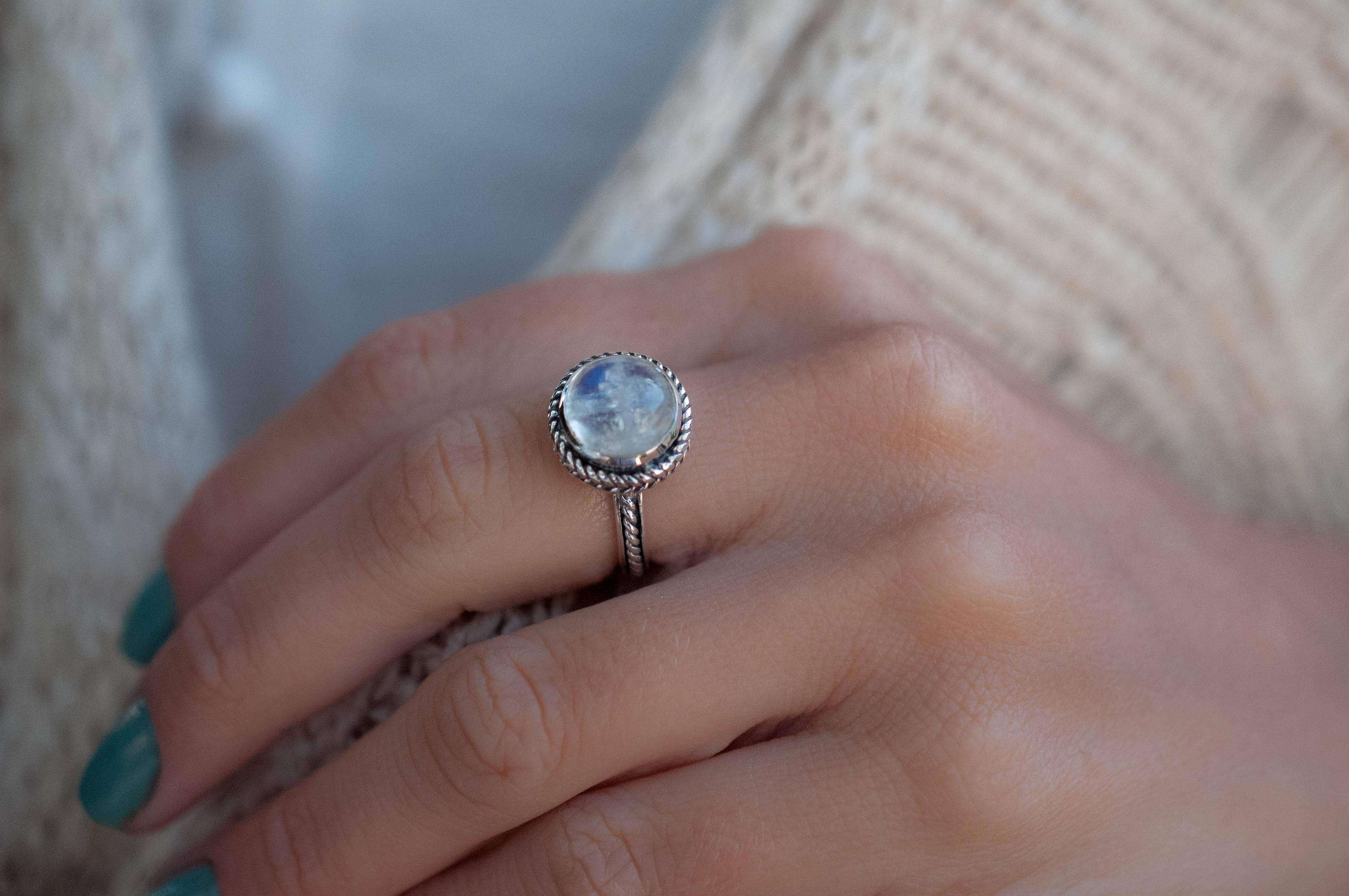 Moonstone ~ Sterling Silver 925 ~MR018 - Maresia Jewelry